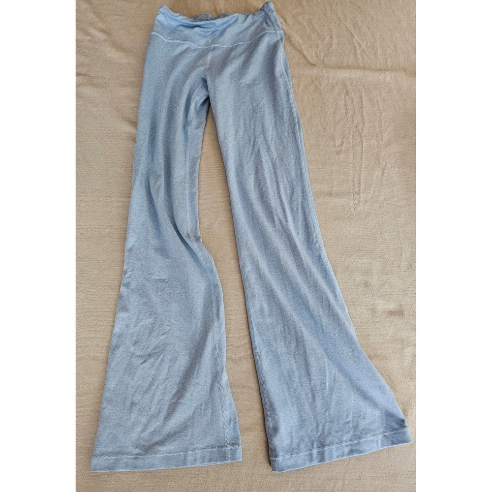 Athleta Girl High Rise Softluxe Chit Chat Flare Pant Light Blue Heather XL 14